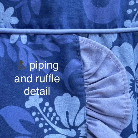 Princess Kaiulani Hawaiian Muumuu Royal Blue Maxi Dress Women’s 16 Vintage - Picture 10 of 13